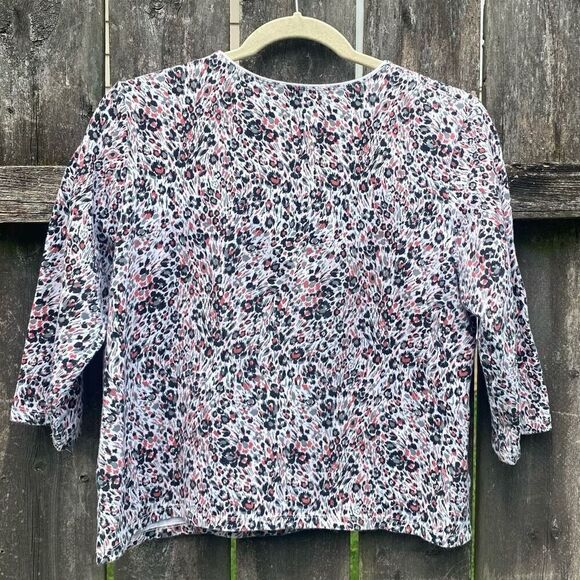 Kim Rogers Petite Leopard Half Sleeve Shirt | PL - Picture 3 of 3